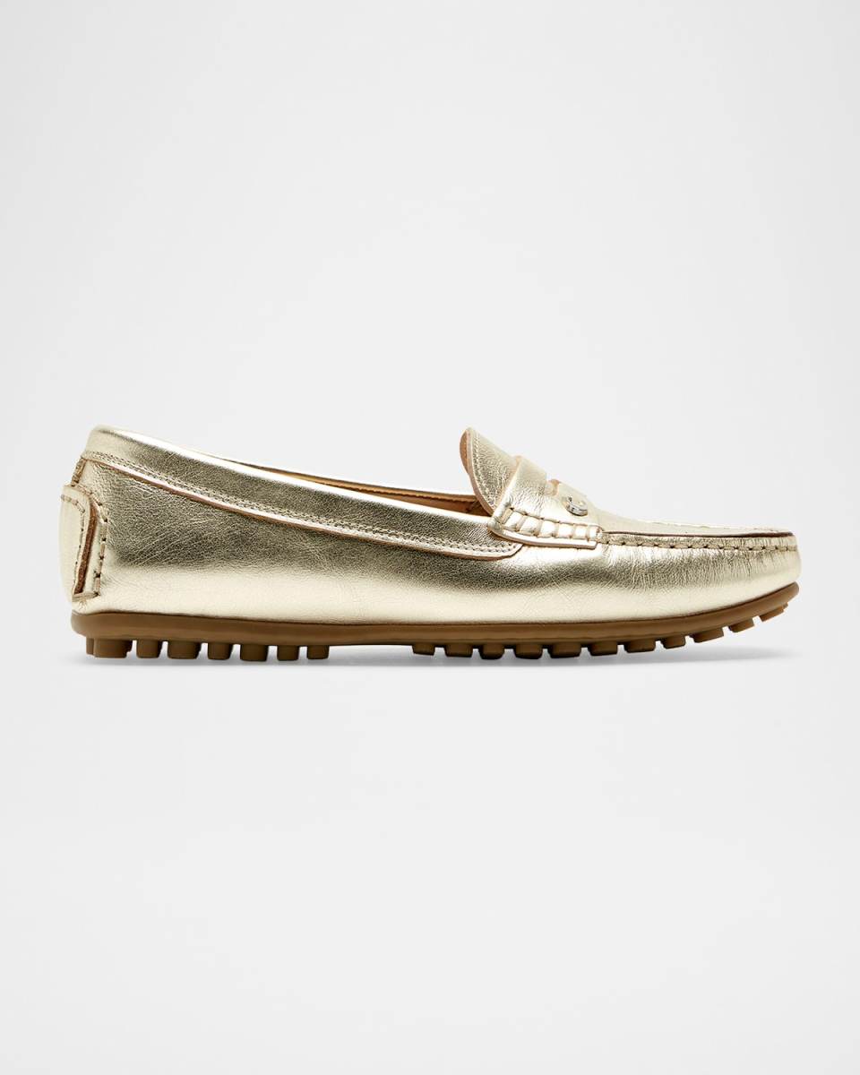 Pilar Metallic Penny Driver Loafers